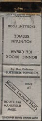 Marion Leonard Hall Restaurant Matchbook Cover