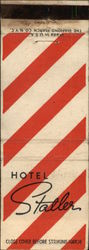 Hotel Statler Hotels in Boston, Buffalo, Cleveland, Detroit, St. Louis, Washington DC, New York, Pittsburgh Matchbook Cover