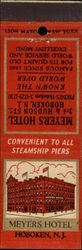 Meyers Hotel Matchbook Cover