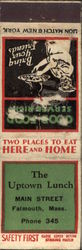 The Uptown Lunch Matchbook Cover