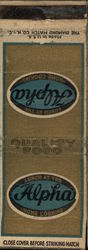 Lunch at the Alpha, Home Cooking Matchbook Cover