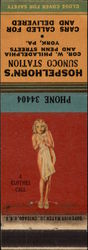 Hospelhorn’s Sunoco Station Pinup Matchbook Cover