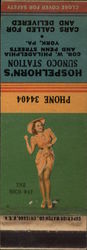Hospelhorn’s Sunoco Station Pinup Matchbook Cover