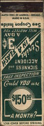 Sterling Insurance Company Matchbook Cover