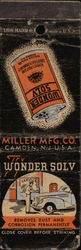 Wonder Solv by Miller Mfg Co. - Removes Rust and Corrosion Matchbook Cover