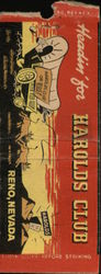 Headin' for Harolds Club Matchbook Cover