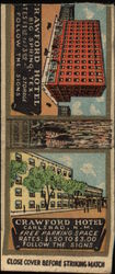 Crawford Hotel Big Spring, TX Hotels & Motels Matchbook Cover Matchbook Cover Matchbook Cover