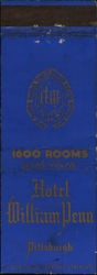 Hotel William Penn Pittsburgh, PA Hotels & Motels Matchbook Cover Matchbook Cover Matchbook Cover