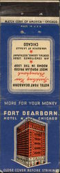 Fort Dearborn Hotel Chicago, IL Hotels & Motels Matchbook Cover Matchbook Cover Matchbook Cover