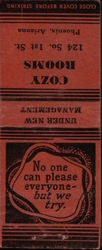 Cozy Rooms Matchbook Cover