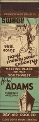 Hotel Adams Matchbook Cover