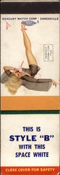 Pinup This is Style B with this space white George Petty Matchbook Cover Matchbook Cover Matchbook Cover