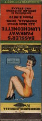 Bassler's Parkway Luncheonette Pinup Norwalk, CT Restaurants Matchbook Cover Matchbook Cover Matchbook Cover