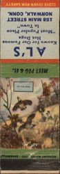 Al's - Known for Our Famous Hot Dogs Norwalk, CT Restaurants Matchbook Cover Matchbook Cover 