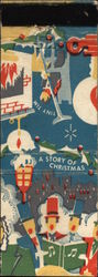 WRAW / Season's Greetings / A Story of Chriistmas Reading, PA Advertising Matchbook Cover Matchbook Cover Matchbook Cover
