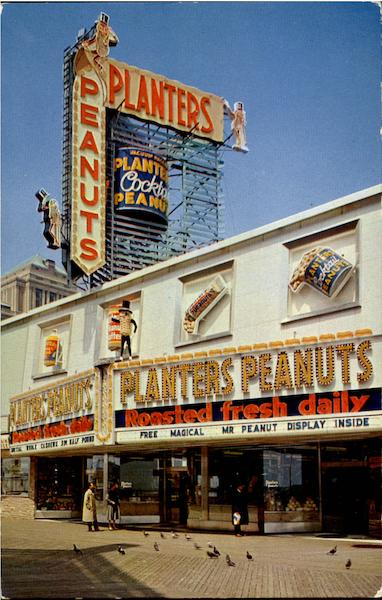 Planters Peanuts Atlantic City New Jersey Advertising