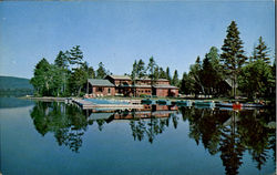 Tall Timber Lodge And Log Cabins Back Lake Pittsburg, NH Postcard Postcard