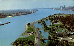 Aerial View Of Belle Isle Postcard