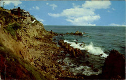 Seaside Homes, Overlooking The Blue Pacific Postcard