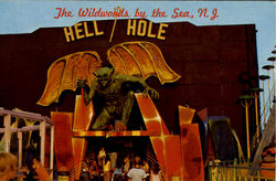 Hell/Hole Sportland Pier Wildwoods By The Sea New Jersey Postcard Postcard
