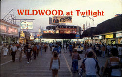 Wildwood At Twilight New Jersey Postcard Postcard