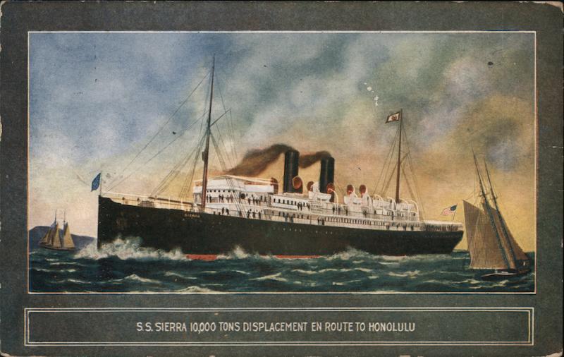 S.S. Sierra En Route to Honolulu Boats, Ships