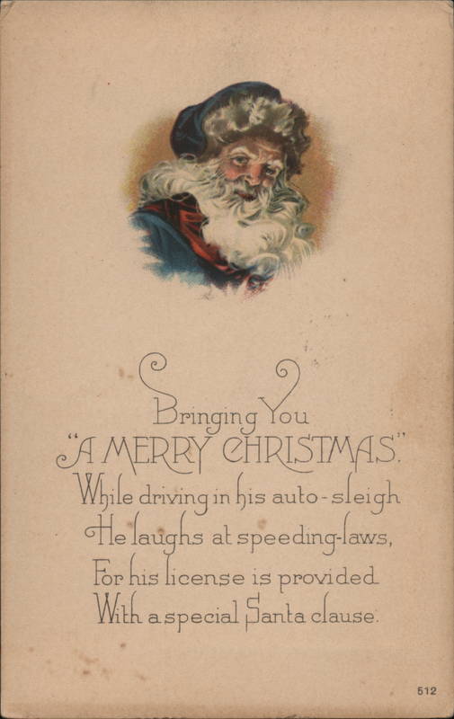 Santa Claus Dressed in Blue