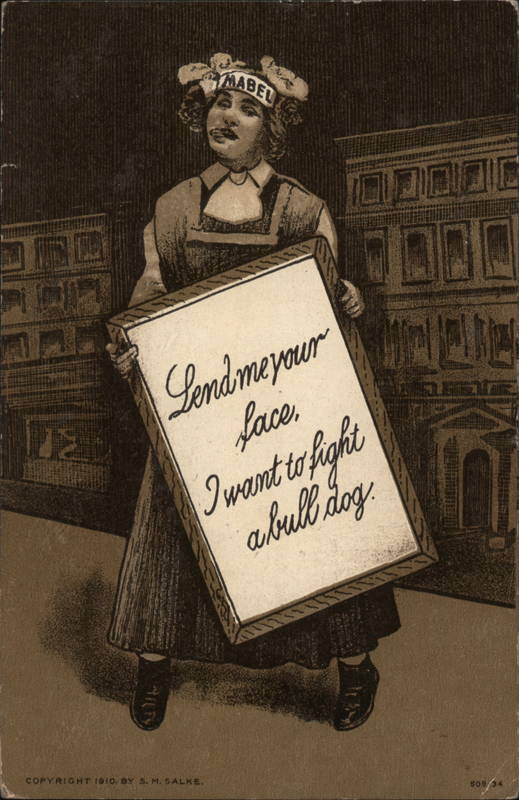 Woman Holding Sign - Any woman over 30 that tells her age, is apt to tell anything.