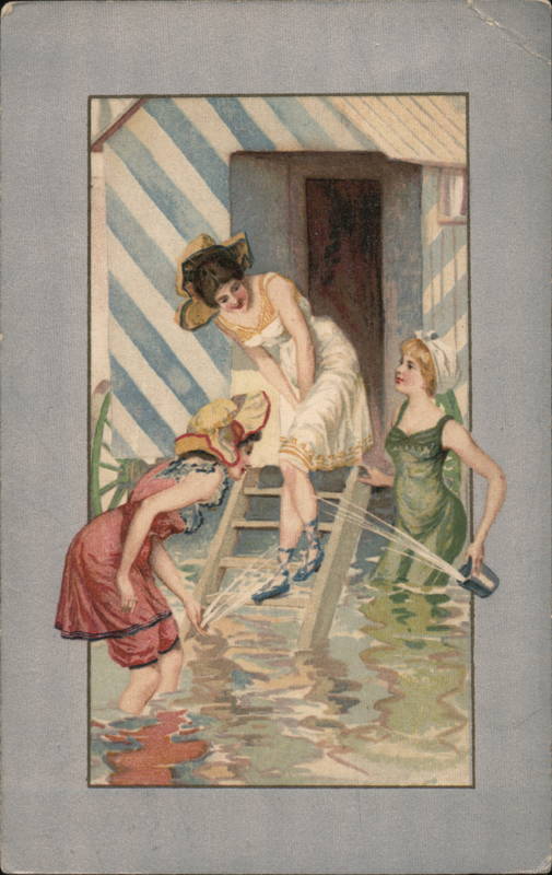 Edwardian ladies at the beach changing room Brighton Michigan