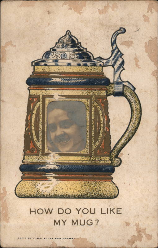 How do you like my mug? Beer Stein with portrait Drinking