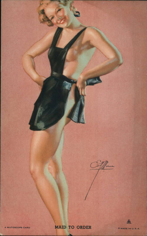 Woman in Maid's Apron Pinup Swimsuits & Pinup