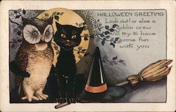 Halloween Greeting Postcard Postcard Postcard