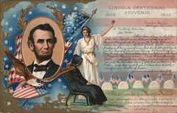 Abraham Lincoln: Lincoln Centennial Souvenir Postcard