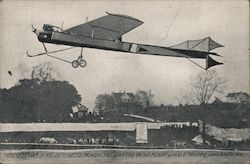 Hubert Latham in his Antoinette Monoplane, Starting at Halethorpe, Near Balto, MO Postcard