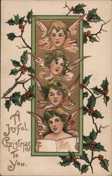 Four Angels Singing Postcard