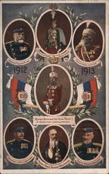Serbian Generals First Balkan War 1912-1913 Postcard