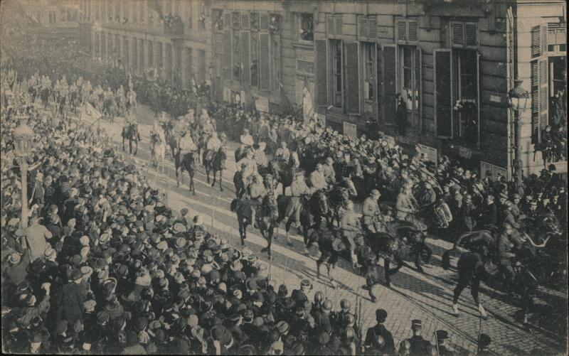22 novembre 1918 - Entree du Roi et des troupes alliees Brussels Belgium