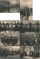 Set of 8: Accession of King Albert, December 23, 1909 Postcard