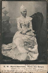 S. M. Marie-Henriette, Reine des Belges, decedee a spa, le 19 Septembre 1902. Postcard