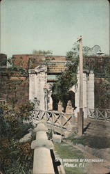 gate destroyed by earthquake manila Postcard