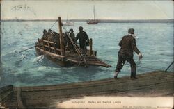 Balsa en Santa Lucia (Raft) Postcard