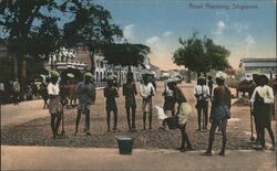 Road Repairing Postcard