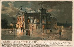 Gruss aus Laibach Theater Postcard
