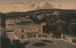 Blick v. d. Terrasse vom Engl. Hof auf Theater Postcard