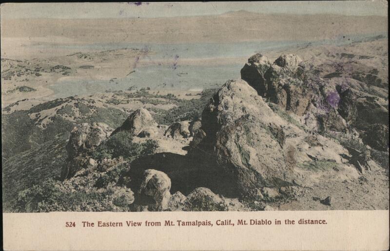 The Eastern View from Mount Tamalpais, Calif, Mount Diablo in the distance Mill Valley California