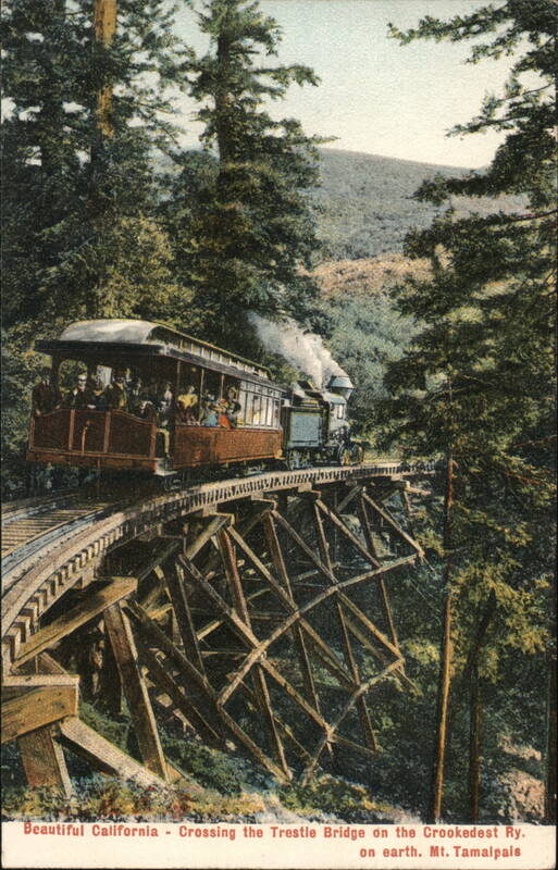 Crossing the Trestle Bridge, Mt. Tamalpais Mill Valley California