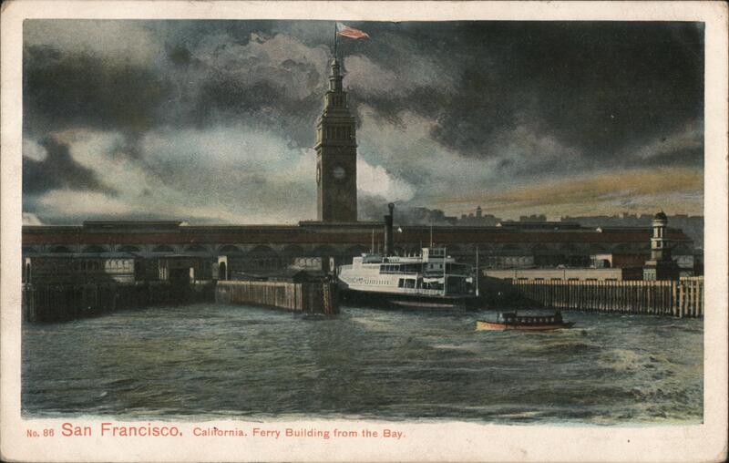 Ferry Building from the bay San Francisco California