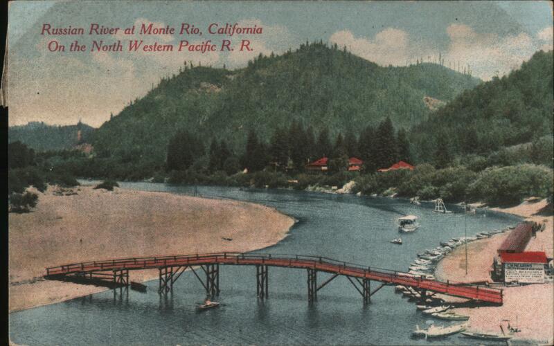 Russian River of the North Western Pacific Railroad Monte Rio California