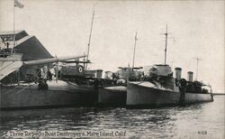 Three Torpedo Boat Destroyer Postcard