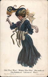 University of California Berkeley College Girl Postcard